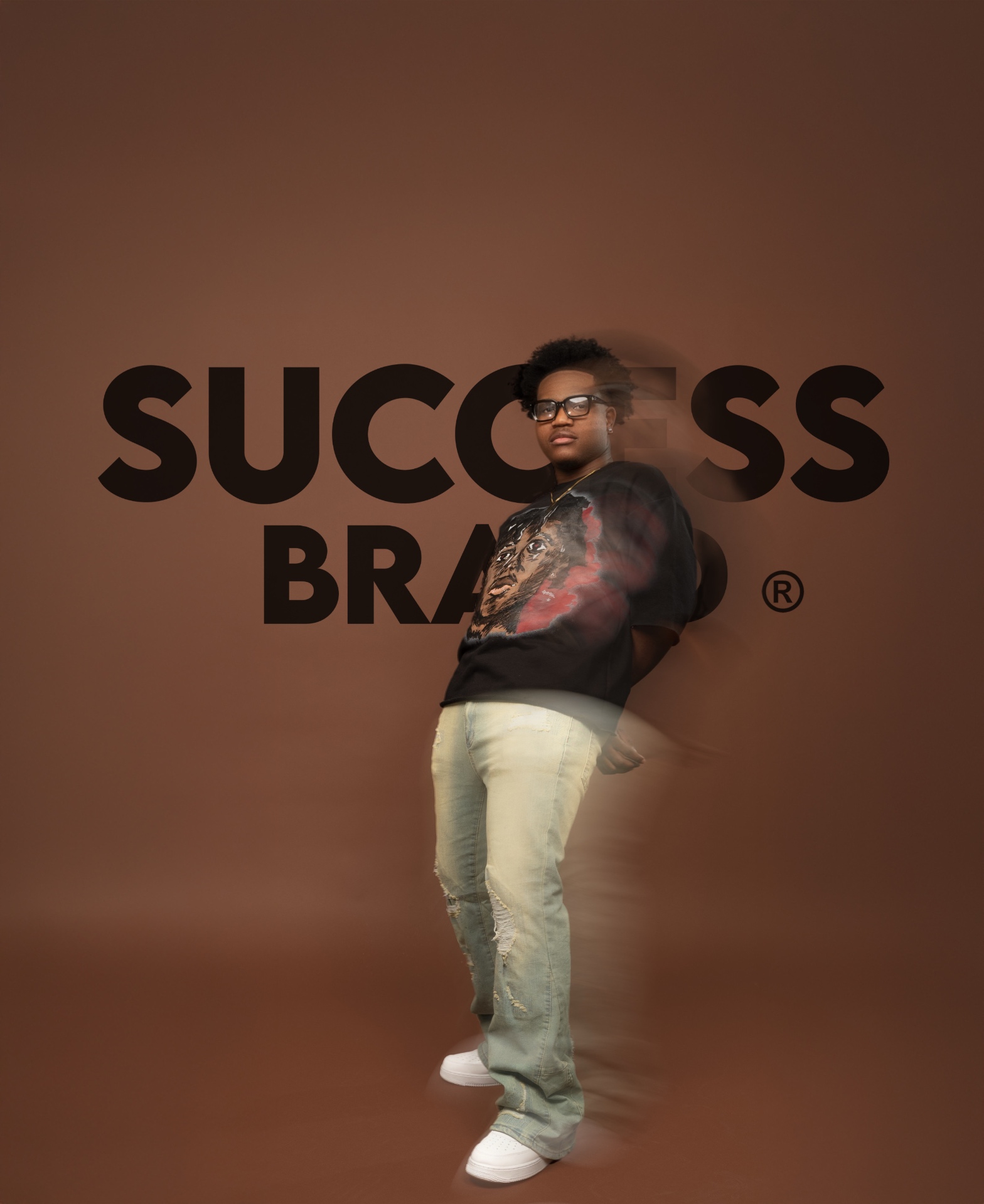 BIG FACE T-shirt worn in the Success Brand campaign