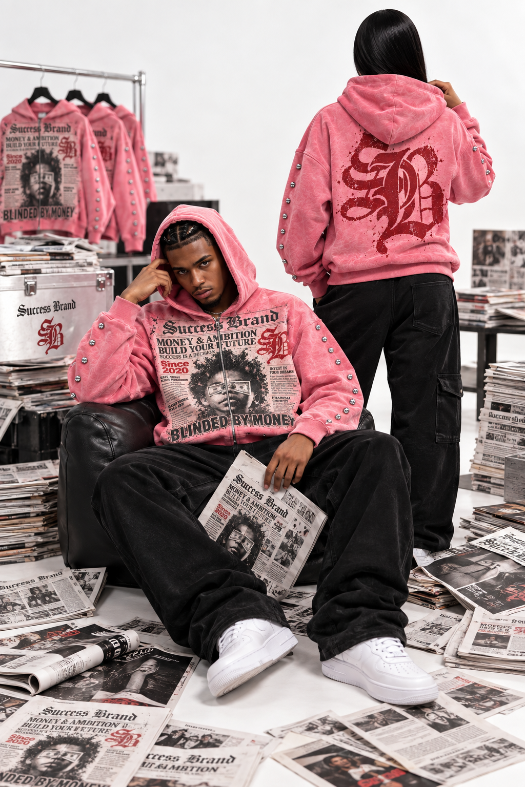 Blinded by Money hoodies worn in the Success Brand campaign
